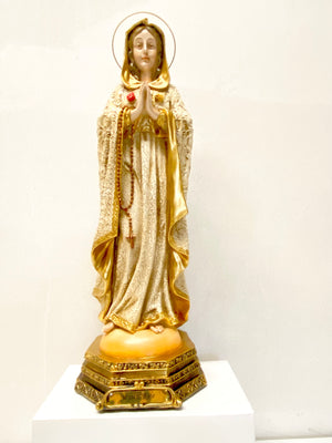 Rosa Mystica Hand Painted Statue 16" - Unique Catholic Gifts