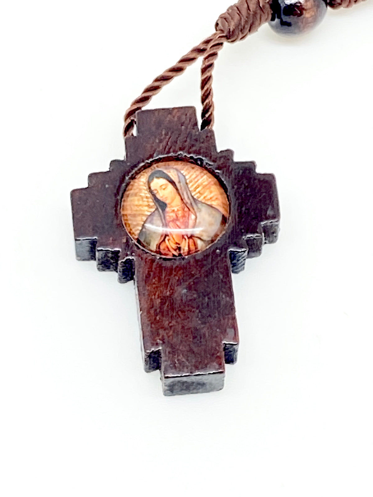 Our Lady of Guadalupe Small Wood Rosary - Unique Catholic Gifts