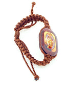 St. Benedict Brown Cord and Wood Bracelet - Unique Catholic Gifts