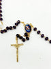 Seven Sorrows Purple Crystal Rosary -Gold - Unique Catholic Gifts