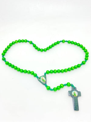 St. Jude Green Wood Rosary - Unique Catholic Gifts