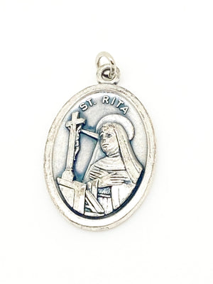St. Rita Oxi Medal with Relic - Unique Catholic Gifts