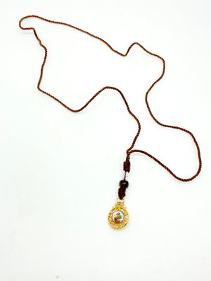 Brown Cord Saint Joseph Necklace - Unique Catholic Gifts