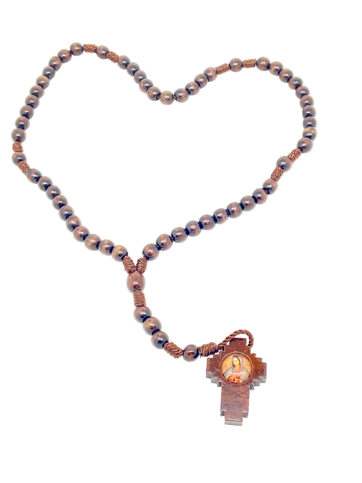 Our Lady of Guadalupe Small Wood Rosary - Unique Catholic Gifts
