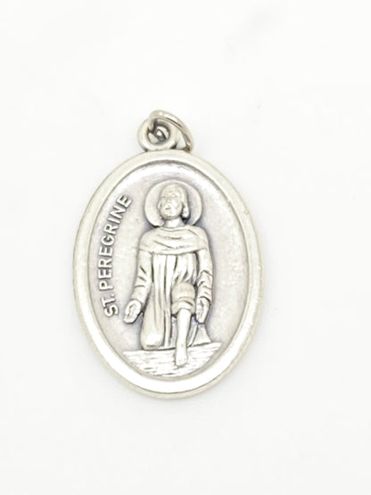 St Peregrine Oxi Medal with Relic - Unique Catholic Gifts