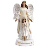 First Communion Angel with Praying Girl - Unique Catholic Gifts