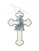 First Communion Enamel Cross (Girl) - Unique Catholic Gifts