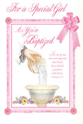 For a Special Girl Baptism Greeting Card - Unique Catholic Gifts