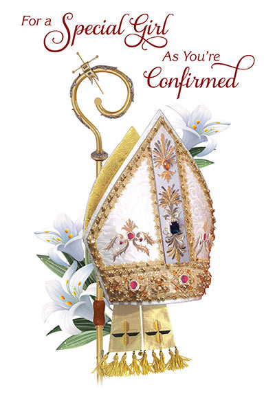 For a Special Girl as You're Confirmed Greeting Card - Unique Catholic Gifts