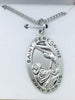 Sterling Silver St. Peregrine 1' x 9/16" on 18 chain. Patron Saint of Cancer" - Unique Catholic Gifts