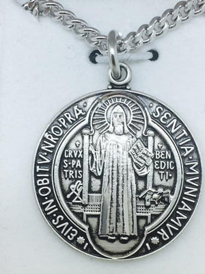 Sterling Silver St. Benedict medal (1