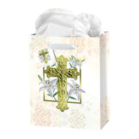 Medium Easter Lily Gift Bag With Tissue - Unique Catholic Gifts