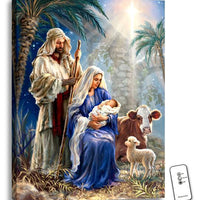 Holy Night Illuminated Canvas Print (18" x 24") - Unique Catholic Gifts