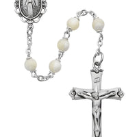 Genuine Mother of Pearl Rosary (5MM) - Unique Catholic Gifts