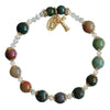 Genuine Multi-color Onyx Rosary Bracelet (8 mm) - Unique Catholic Gifts