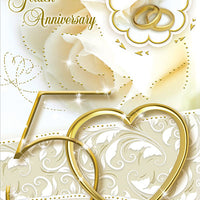 God Bless Your Golden Anniversary Greeting Card - Unique Catholic Gifts