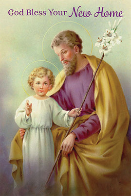 God Bless Your New Home St. Joseph Greeting Card - Unique Catholic Gifts
