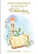God's Blessings on this Day of Celebration Greeting Card - Unique Catholic Gifts