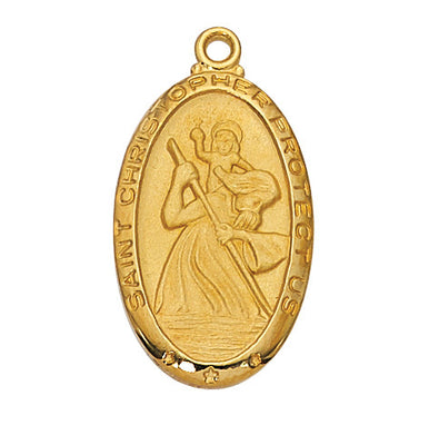 Gold Saint Christopher Medal 1 /8