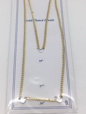 Gold Plated Chain Carded (24