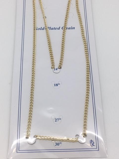 Gold Plated Chain Carded (16") - Unique Catholic Gifts