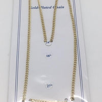 Gold Plated Chain Carded (16") - Unique Catholic Gifts