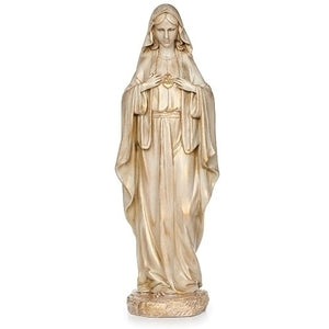 Golden Immaculate Heart of Mary Statue - 13 3/4" - Unique Catholic Gifts