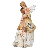 Guardian Angel with Children  Statue 8 3/4" - Unique Catholic Gifts