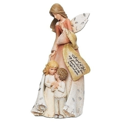 Guardian Angel with Children  Statue 8 3/4