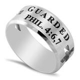 Guardian Ring GUARDED IN CHRIST JESUS - PHIL. 4:7 - Unique Catholic Gifts