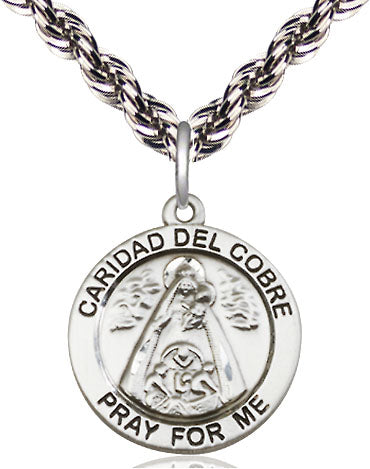 Sterling Silver Caridad del Cobre Pendant on Sterling Silver Chain - Unique Catholic Gifts