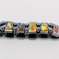 Hematite Saints Bracelet - Unique Catholic Gifts