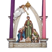 Holy Family Arch Advent Candle Holder  10 1/4:" - Unique Catholic Gifts