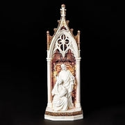 Holy Family Cathedral Arch and LED Mosaic Window Statue (11 3/4") - Unique Catholic Gifts