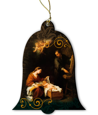 Holy Family by Murillo Wood Ornament 2 3/4