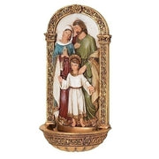 Holy Family Holy Water Font (7 3/4") - Unique Catholic Gifts