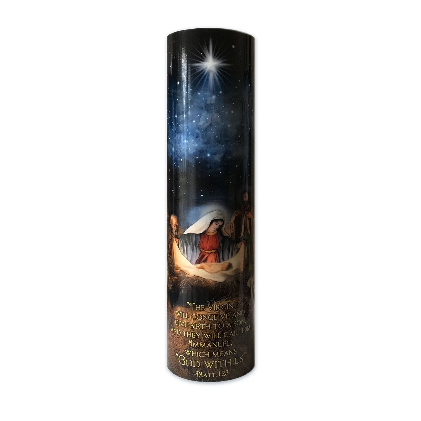 Nativity Scene LED Candle with Timer - Unique Catholic Gifts