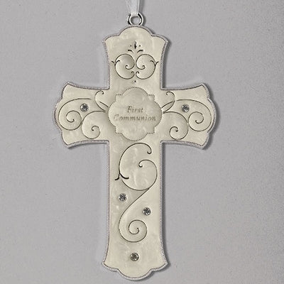 Holy First Communion Ivory Wall Cross (7 1/4