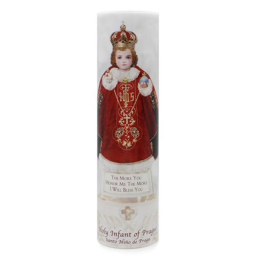 Infant of Prague LED Candle with Timer - Unique Catholic Gifts