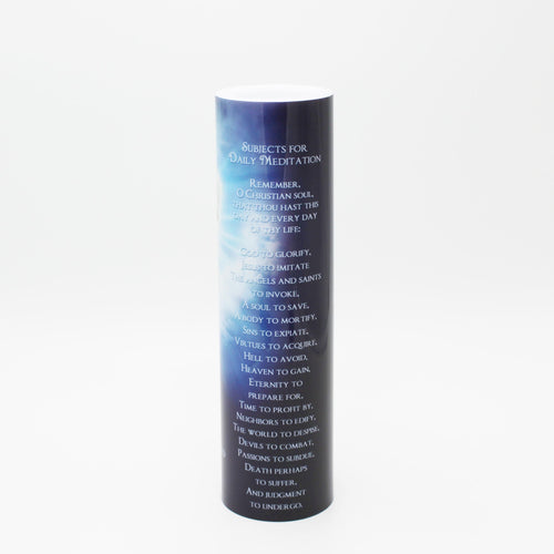 Holy Spirit Blue LED Candle Timer - Unique Catholic Gifts