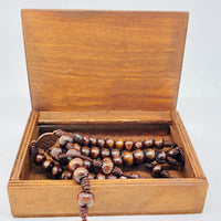 St Jude Wood Rosary Box with Wood Rosary - Unique Catholic Gifts