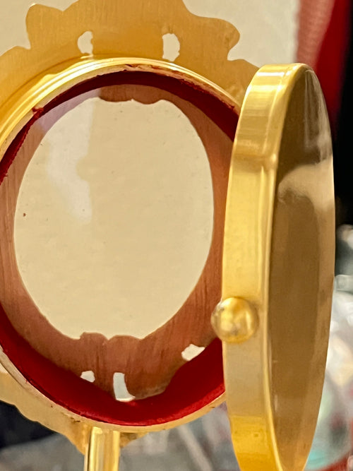 Medium Gold Reliquary 6 3/4" - Unique Catholic Gifts