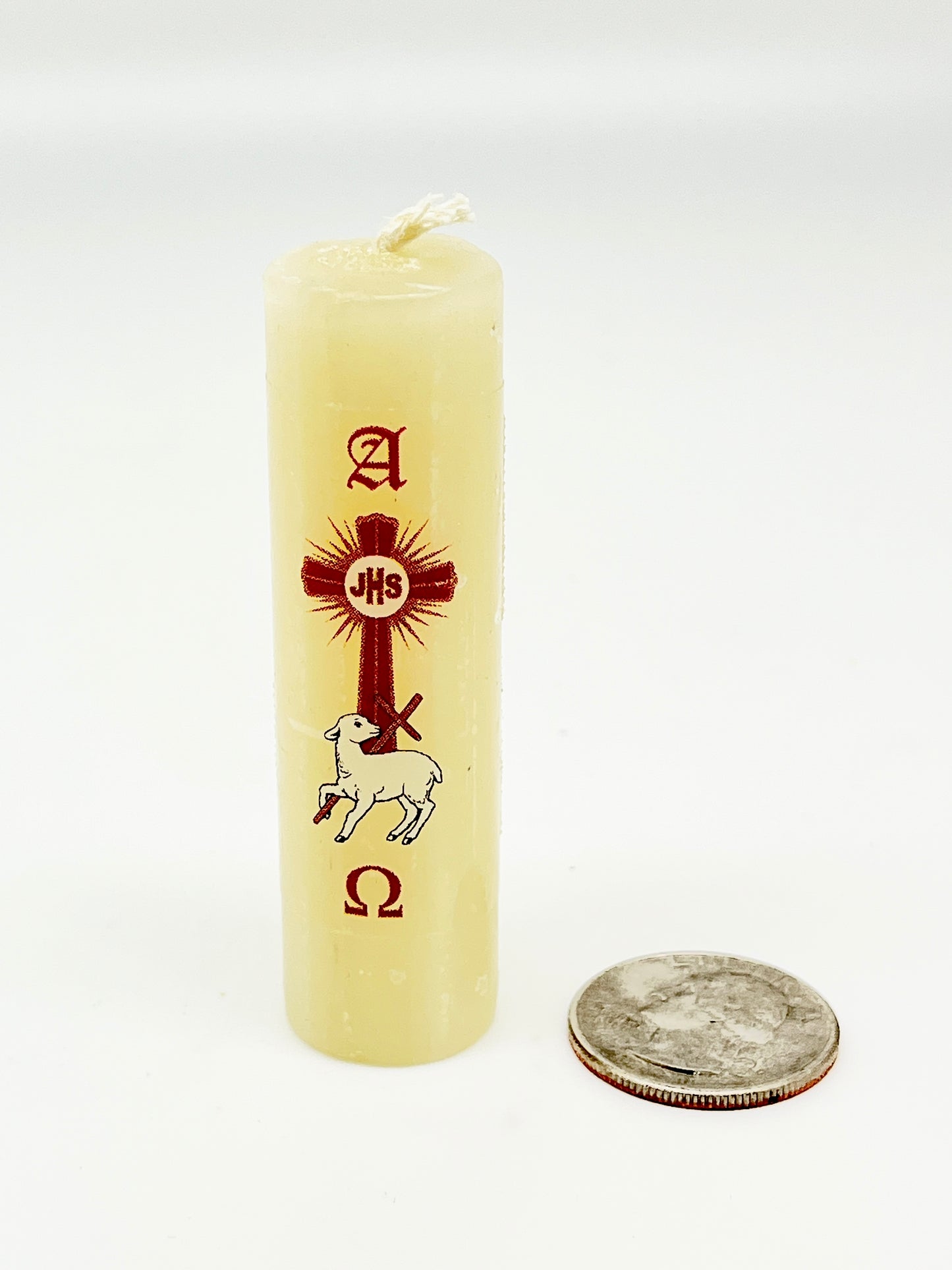 Mini Cirio candle 2 3/4" x 1/2" - Unique Catholic Gifts