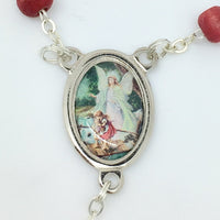 Guardian Angel Rose Scented Rosary in Matching Box - Unique Catholic Gifts