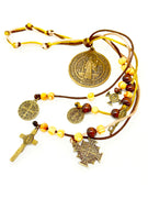 Home Blessings Benedict Crucifixes Keys Medals door hang (13") - Unique Catholic Gifts