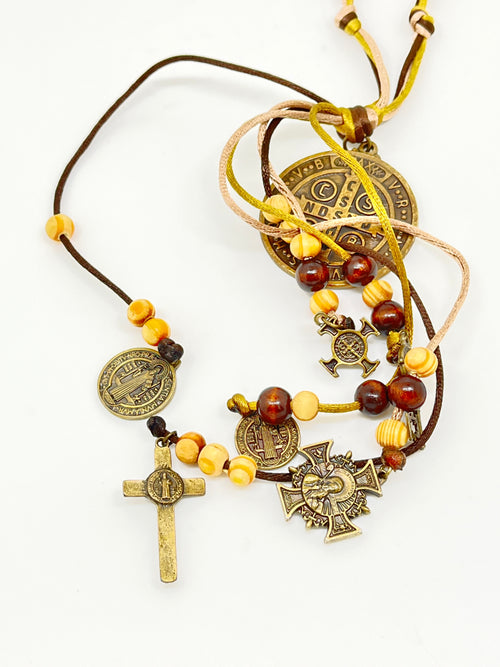 Home Blessings Benedict Crucifixes Keys Medals door hang (13") - Unique Catholic Gifts
