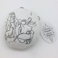 Color Your Own Ornament "Shepherds" (Stuffed Fabric) - Unique Catholic Gifts