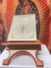 Benedictine Medal Lite Wood Bible Stand 11 1/2" x 13" x 20" - Unique Catholic Gifts