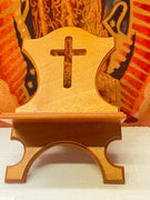 Cross Bible Stand - Small 10"  Light Brown - Unique Catholic Gifts