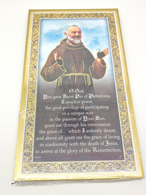 Saint Padre Pio Gold Foil Mosaic Plaque 9